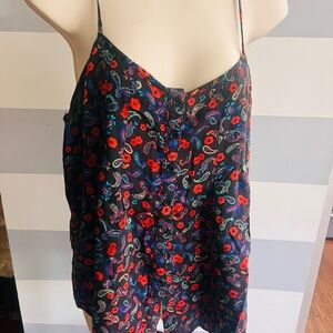 Mimi Chica Black Floral Camisole